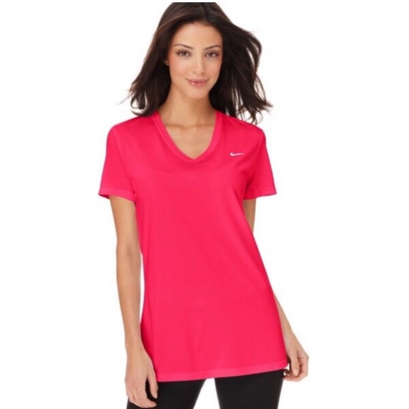 Nike Pink Short-sleeve Legend Drifit V-neck Tee - Picture 1 of 2